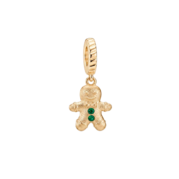 Ginger Bread charm 4 mm forgyldt sølv , fra Christina Jewelry & Watches